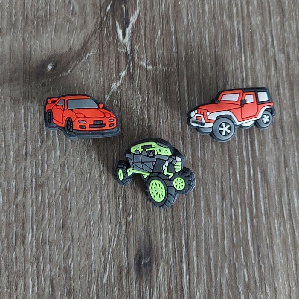 Vehicles Croc Charms Set of 3